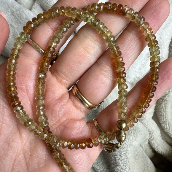 Handmade gradient gemstone green grossular garnet necklace - Picture 4 of 16